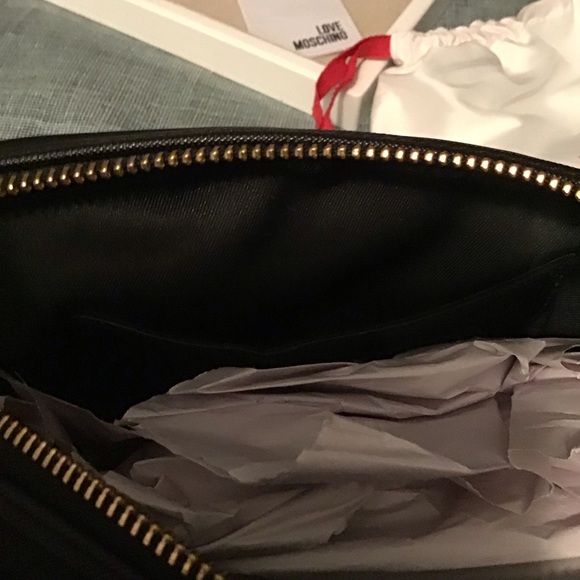 Love Moschino Black Bag with Gold Accents clutch bag - Picture 7 of 8